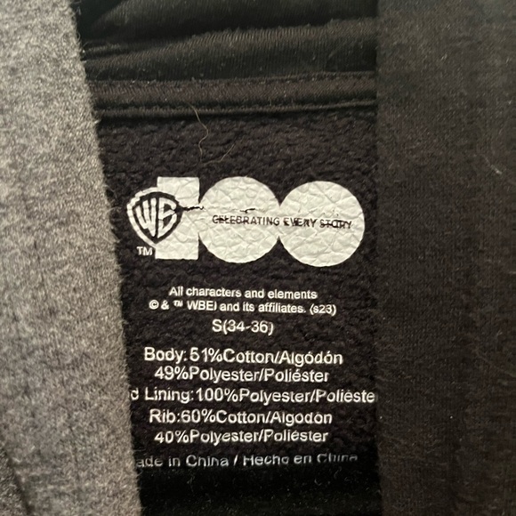 Warner Bros Black and Gray Batman Sweatshirt - Picture 3 of 7